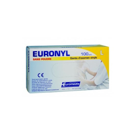 Euromedis Gants en vinyle taille 8-9 (100 pièces)
