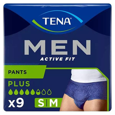 TENA Men Active Fit Absorbent Underwear Size S M 9 Count
