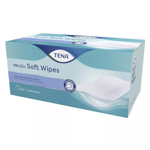 TENA Soft Wipe 32 x 30cm — 135 pieces