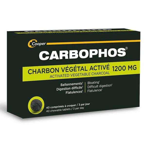 Tradiphar Carbophos Charbon Végétal 40 comprimés