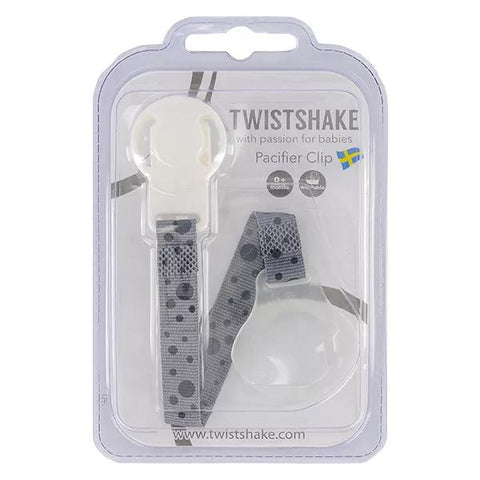 Twistshake Schnullerclip Grau