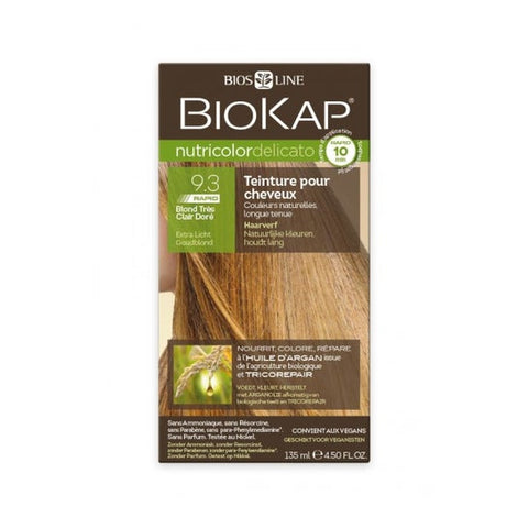 BIOKAP Nutricolor Delicato Haarfarbe 9.3 Sehr helles Goldblond (140 ml)