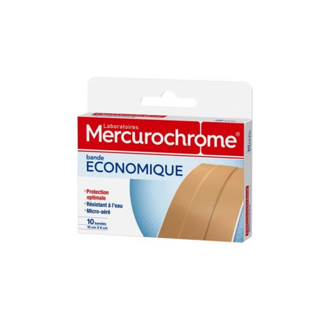 Mercurochrome Pflaster, sparsame Packung, 10 Stück