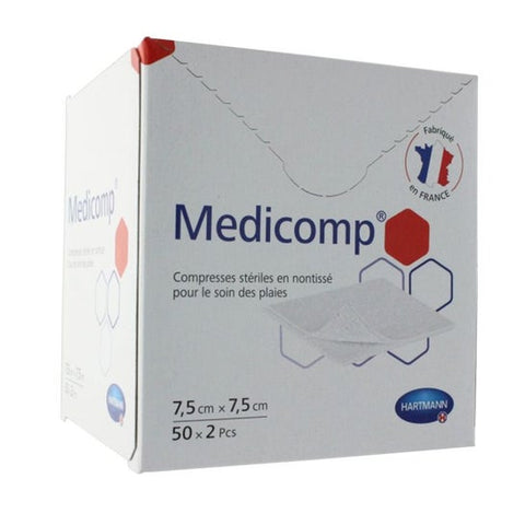 Medicomp Vlieskompressen 7,5cm x 7,5cm 50 Beutel