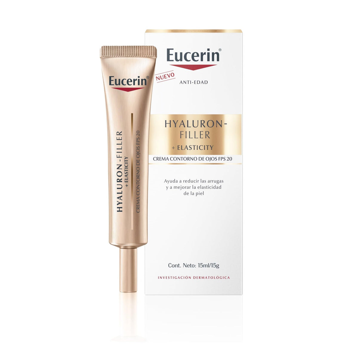 Eucerin Hyaluron-Filler + Elasticity crème contour des yeux SPF15 (15 ml)