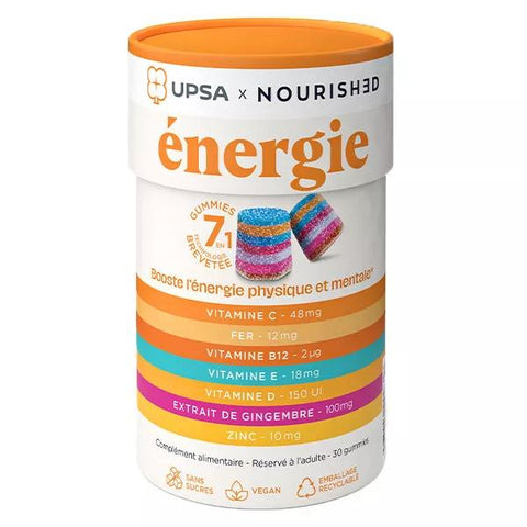 UPSA x Nourished Gummies 7-in-1 Energie 30 Gummis