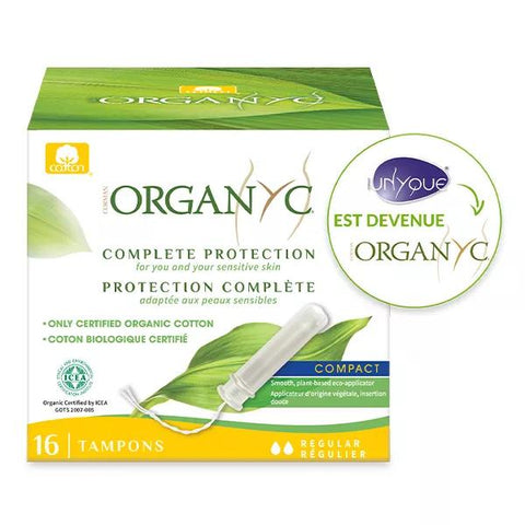 Organyc Normaler Tampon mit Applikator Bio-Baumwolle 16 Stück