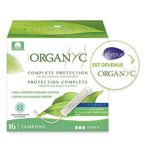 Organyc Tampon Applikator Super Bio-Baumwolle 16 Stück