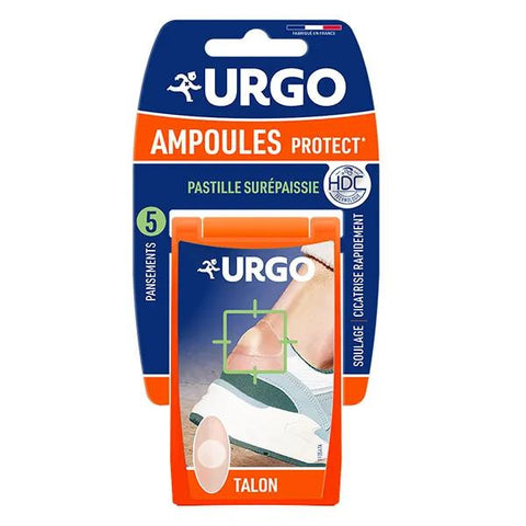 Urgo Feet Hands Blisters Hydrocolloid Plaster Large Heel Format 5 units