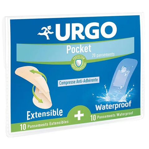 Urgo First Aid Pocket Dressing 10 stretchy dressings + 10 waterproof dressings
