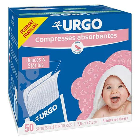 Urgo Krankenpflege Vlieskompresse Familie und Säugling 50 Beutel