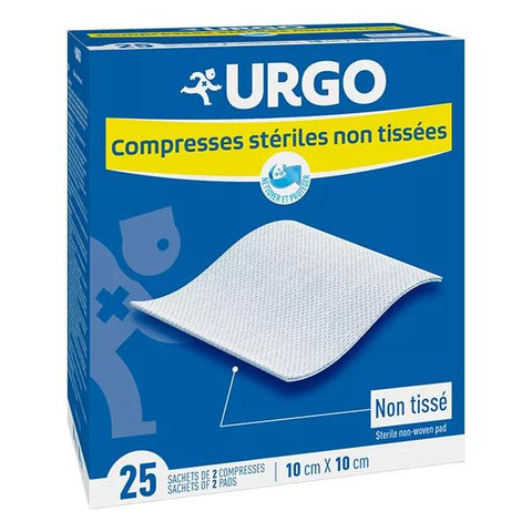 Urgo Krankenpflege Sterile Vlieskompresse 10 x 10 cm, 25 Stück