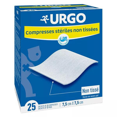 Urgo Soins Infirmiers Compresse Non Tissé Stérile 7,5 x 7,5cm 25 sachets