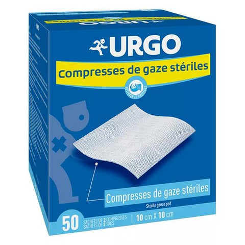 Urgo Soins Infirmiers Sterile Gaze compresses 10 x 10cm 50 Beutel