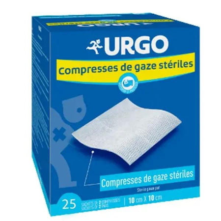 Urgo Soins Infirmiers Compresse de Gaze Stérile 10 x 10cm 25 unités