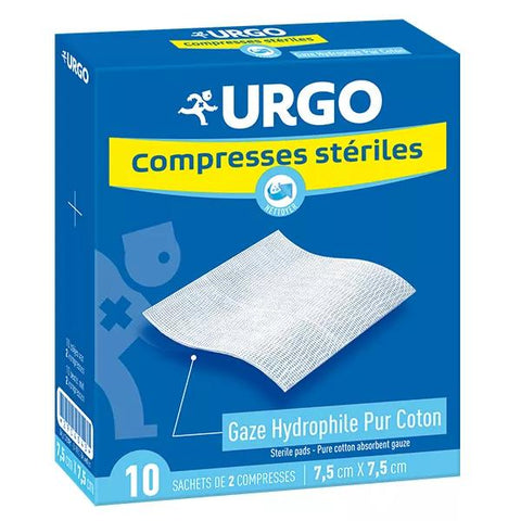 Urgo Soins Infirmiers Sterile Gaze compresses 7,5 x 7,5cm 10 Beutel