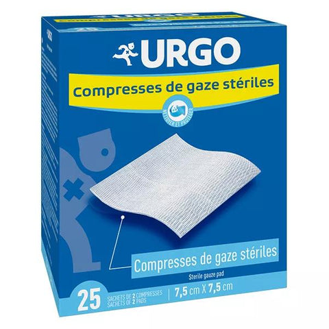 Urgo Soins Infirmiers Sterile Gaze compresses 7,5 x 7,5 cm 25 Beutel