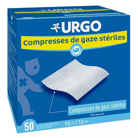 Urgo Soins Infirmiers Sterile Gaze compresses 7,5 x 7,5cm 50 Beutel