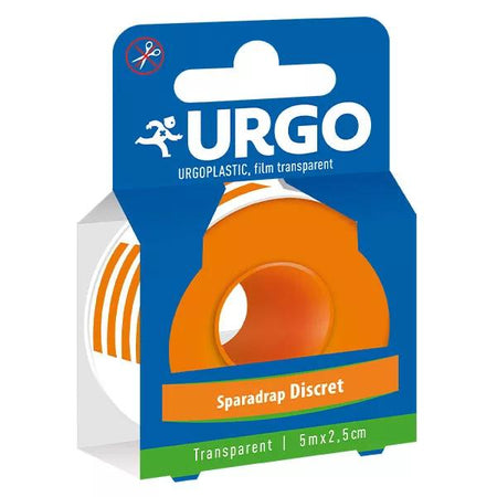 Urgo UrgoPlastic Sparadrap Transparent Rouleau 5m x 2,5cm