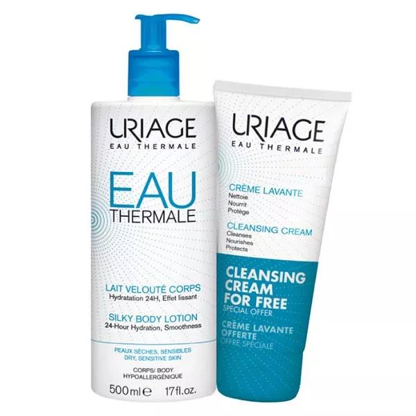 Uriage Eau Thermale Lait Velouté Corps 500 ml + Crème Lavante 200 ml offerte