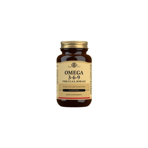 Solgar Omega 3-6-9 Poisson, Lin, Bourrache 60 Gélules