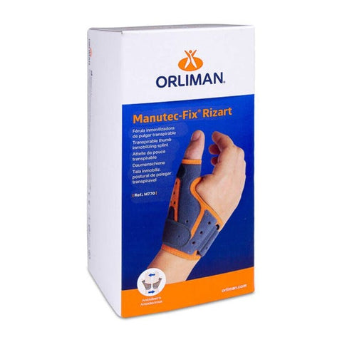 Orliman Daumenorthese T-2 grau und orange (1 Stück)