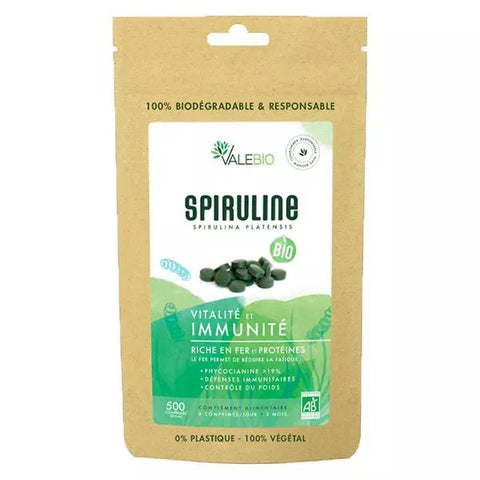 Valebio Organic Spirulina 500mg 500 tablets