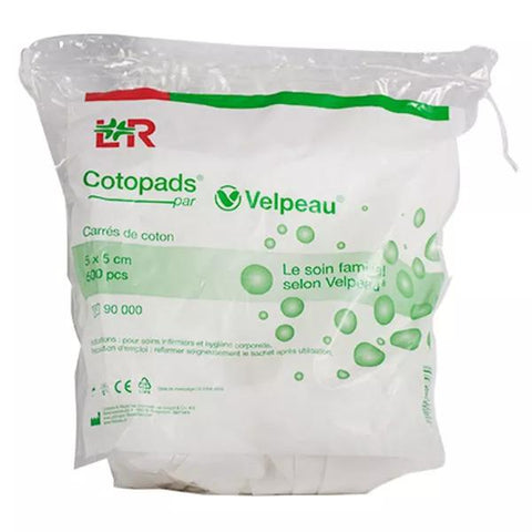 Velpeau Cotopads Unsterile Baumwollquadrate 5 x 5 cm 500 Stück