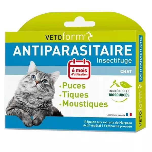 Vetoform Antiparasitaire Puces Tiques et Moustique 6 pipettes