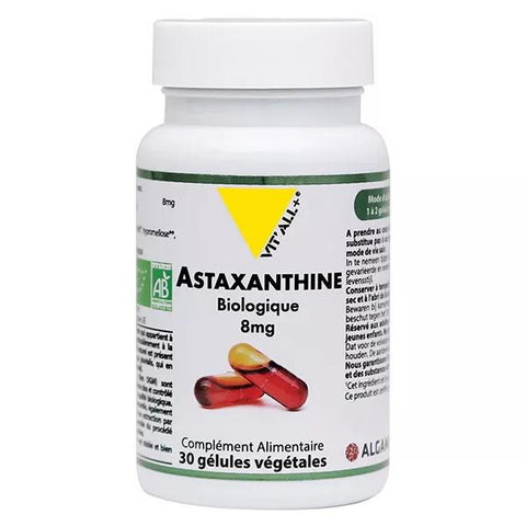 Vit'all+ ORGANIC ASTAXANTHIN 8mg 30 vegetable capsules