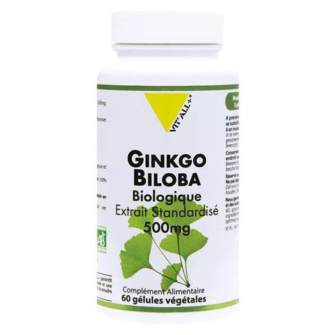 Vit'all+ Ginkgo Biloba 500mg Bio 60 pflanzliche Kapseln