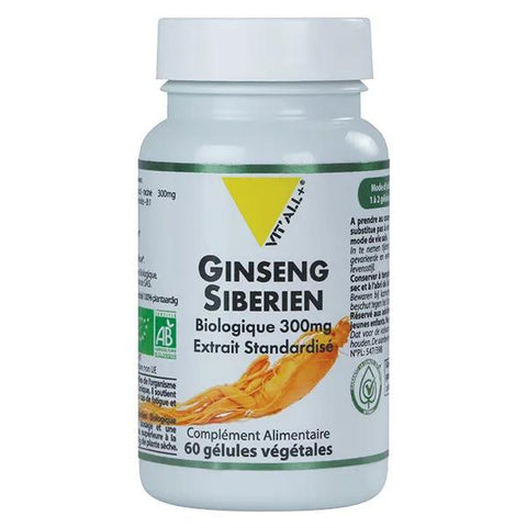 Vit'all+ Sibirischer Ginseng 300mg Bio 60 pflanzliche Kapseln