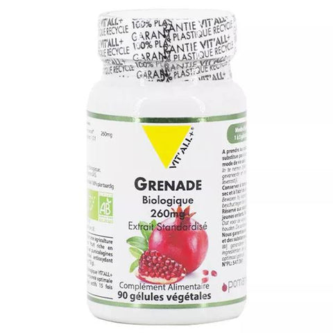 Vit'all+ Pomegranate 260mg Organic 90 vegetable capsules