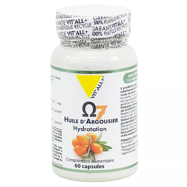 Vit'all+ Oméga 7 Huile d'Argousier 500mg Hydratation - 60 capsules