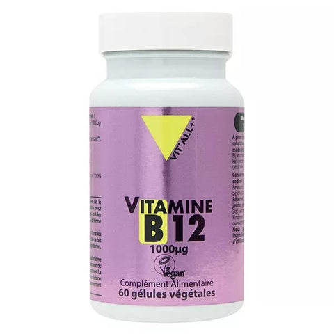 Vit'all+ Vitamin B12 aktive Form 1000μg VEGAN zertifiziert 60 pflanzliche Kapseln
