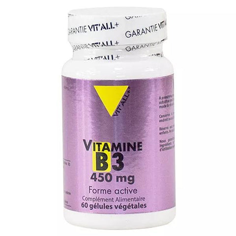 Vit'all+ Vitamin B3 450mg 60 pflanzliche Kapseln