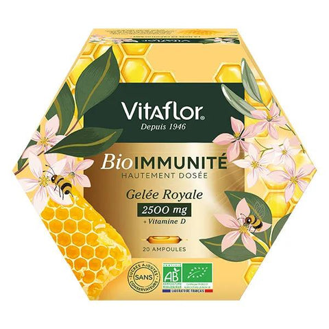 Vitaflor Apiculte Royal Jelly 2500mg Vitamin D 20 ampoules