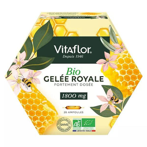 Vitaflor Organic Royal Jelly 1800 mg 20 ampoules