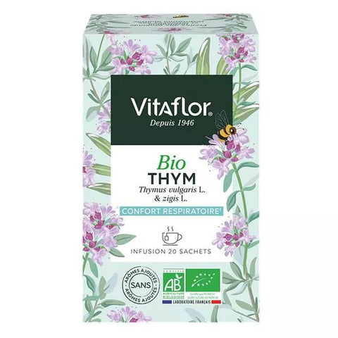 Vitaflor Organic Thyme Herbal Tea Respiratory Comfort 18 sachets