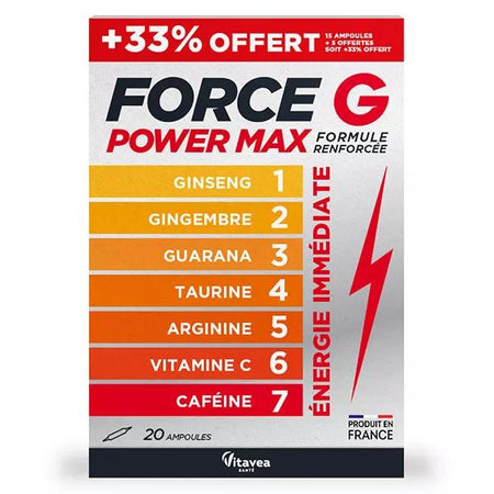 Vitavea Force G Power Max Energie Immédiate 20 ampoules