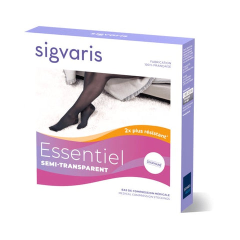 Sigvaris Coll Sigv2 Ess semi-transparent noir L