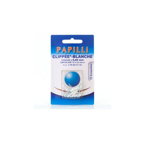 Papilli-Clippee Br Blan 1,5 mm (10 pièces)
