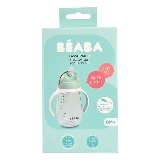 Béaba Tasse à Paille Vert Sauge 300ml