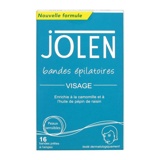 Jolen Bandes épilatoires visage (16 bandes)