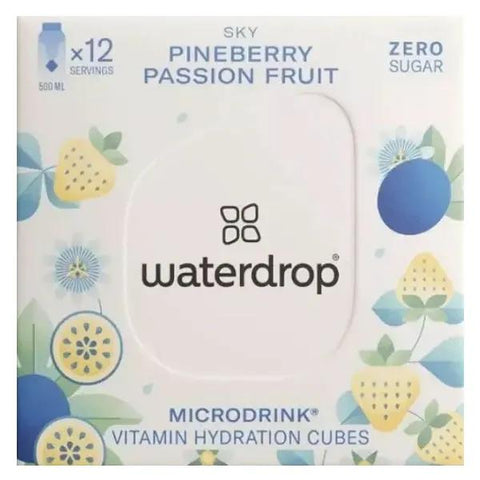 Waterdrop Microdrink Sky und Hydration Maracuja-Geschmack 12 Würfel für Wasser