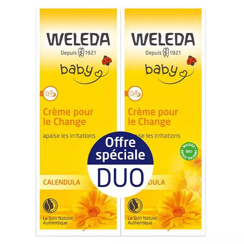 Weleda Bébé Calendula Crème pour le Change Bio Lot de 2 x 75ml