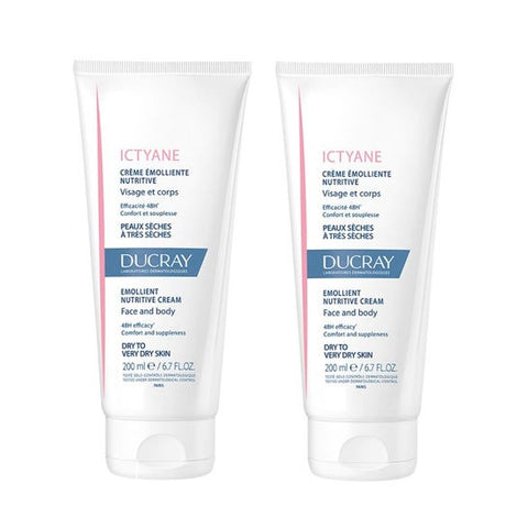 Ducray Ictyane Nährende Feuchtigkeitscreme (2x200 ml)