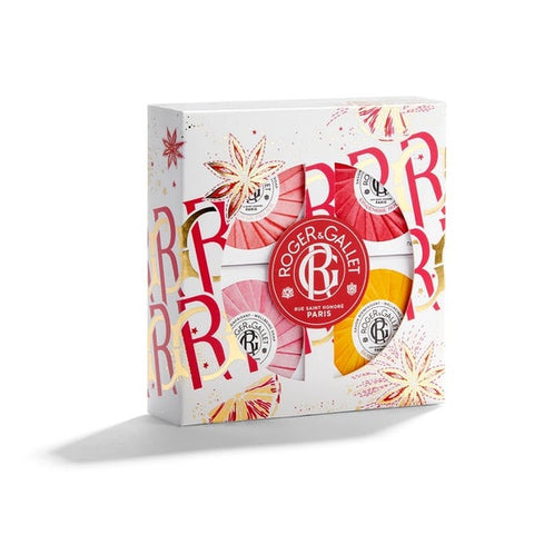 Roger & Gallet Geschenkset Weihnachten 2023 Wohltuende Seifen (4 x 50 g)