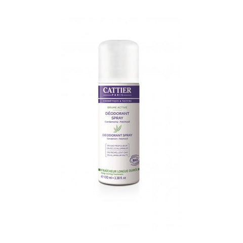 Cattier Brume Active Déodorant Spray Cardamome Patchouli 100 ml