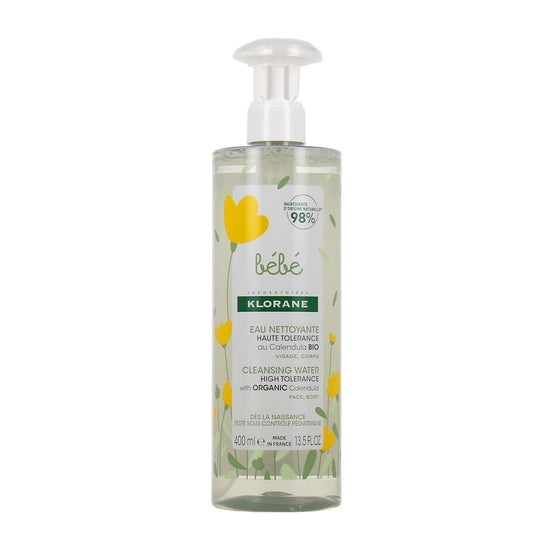 Klorane Eau Nettoyante Bébé Calendula Sans Rinçage 400 ml
